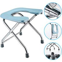 XH Bath Toilet Chair Shower Seat with Hygienic Cutout, Easy to Install, Foldable and Portable Suitable for Elderly to Support Weights up to 330 Pounds