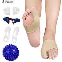 LLDY Bunion Correctors Day & Night Kit, Foot Massage Ball Toe Separator Silicone Straightener Bunion Hallux Valgus Pain Relief & Protection