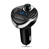 Bluetooth FM Transmitter for Car, FlatFin Wireless In Car FM Modulator Radio Adapter with Mic & Hands free for iPhone 8G 7 Plus 6S 5, Samsung Galaxy S8 Plus S7 S6 Note 8 6, LG G6 G5, Pixel 2 XL Androi