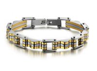 LOVE Beauties Athena Jewelry Titanium Series Men's 10MM Bicycle Chain Design Titanium Magnetic Bracelet in a Nice Gift Box, Anti-Fatigue, Pain Relief