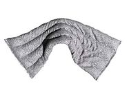 Ultra Premium Microwavable Heating Pad - Hot Cold Therapy - Organic Flaxseed & Cherry Pit Filler - Longer Lasting Heat- Large (Grey)