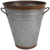 Craft Outlet Two Tone Flower Bucket, 11-Inch