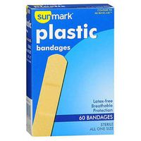 Sunmark Plastic Bandages, All One Size 60 each by Sunmark (Pack of 2)