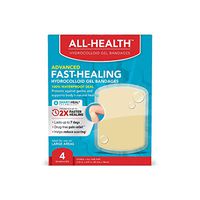 All Health All-Health Advanced Fast Healing Hydrocolloid Gel Bandages, Large Wound Dressing, 4 ct | 2X Faster Healing for First Aid Blisters or Wound Care
