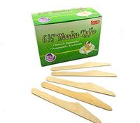Gmark 250 ct Wooden Knives 6.25" Length, Paper Box Package - No Plastic Earth-Friendly, Disposable Biodegradable Wooden Cutlery, Green Product (Box of 250pcs) GM1008