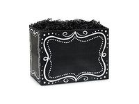 All Occasion Basket Boxes - Small Chalkboard Borders Basket Boxes 6-3/4x4x5" - (5 Packs; 6 Boxes Per Pack) - Wraps-CBBS