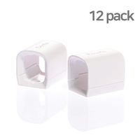 12 Pack Cable Clip with Eva Foam and Strong Adhesive Tape, Declu - Cable Tok, Multipurpose Wire Management Drop for Home, Office, Car and Desk, Convenient Cord Holder Organizer Gift for Family (White)