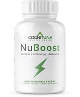 NuBoost - All Natural Caffeine Pills with L-Theanine + BioPerine - Premium Sustained Energy & Focus Supplement - #1 Nootropic Brain Booster for Smooth Instant Energy - No Crash, No Jitters