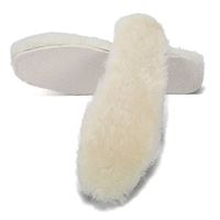 DOGDAN Sheepskin Replacement Insoles -Unisex Cozy Warm Thick Fleece Wool Insoles (Men's 12, White)