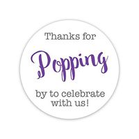 36ct, Thanks for Popping by Stickers, Thanks for Celebrating with Us Stickers (#381-C-PL)
