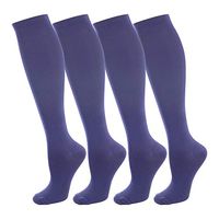 NOVAYARD Compression Socks for Men & Women Graduated 15-20 mmHg (4 Pairs) (Blue, Large/X-Large)