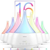 ELEHOT Essential Oil Diffuser Diffusers for Essential Oils Humidifiers 300ml 16 LED Light Colors Change and 2 speed Adjustment 4 Timer & Auto-Off Safety Switch