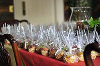 100 CANDY APPLE Bags 4W"x2D"x8H" Clear Poly Favor Caramel