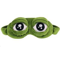 Sherry 3D Frog Sleep Mask Cute Cartoon Eyeshade Soft Blindfold Cosplay Costumes Funny Gift (Green)