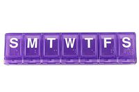 Ezy Dose Large Weekly/Locking Pill Planner with Braille, Purple, 3-Pack