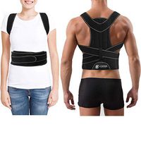 Copper Compression Full Posture Corrector with Support Bars for Men and Women. Guaranteed Highest Copper Adjustable Fit Posture Upper Back Brace. Supports Upper Back, Chest, Shoulders, Lower Lumbar