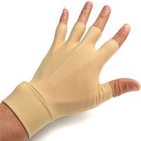 Antiedematic Gloves for Arthritis Hands Fingers Wrist Washable Elastic Fingerless Relieve Pain (YELLOW)