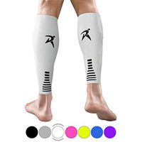 Rymora Calf Compression Sleeves Men Women Shin Splints Running (Pair White) (L)