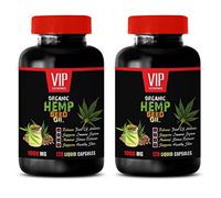 Pain Relief Supplement Natural - Hemp Seed Oil Organic 1000Mg - Hemp Seeds Oil Organic - 2 Bottles 240 Liquid Capsules