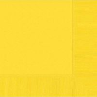 Sunshine Yellow 3-Ply Luncheon Napkins | Pack of 20 | Party Supply