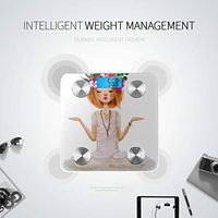 Cute Cartoon Girl in Yoga Lotus Pose Body Fat Weight Scale Digital Weighing Machine Electronic Scale Tracks 8 Key Compositions Analyzer Sync with Fitness Apps 400 Lbs