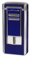 Lotus Commander Triple Flame Lighter w/ Cigar Punch - Blue & Gunmetal