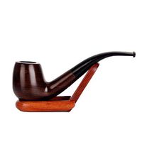 Home-organizer Tech Wooden & Resin Smoking Pipe Tobacco Pipe with Pipe Accessories True Man's Essential Fashion Decoration Choice (Wooden & Resin)