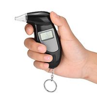 Digital Wine Breath Tester, Breathalyzer Analyzer Detector Test Keychain Breathalyser Device with LCD Display to Analyze the Concentration of Wine in the Blood in Any Time and Any Place