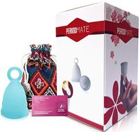 Period Mate Menstrual Cup All Colors and Sizes (Blue, Small Menstrual Cup)