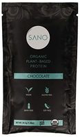 SANO Organic Cacao Chocolate Plant Based Protein Powder, Vegan, Keto Friendly, Low Net Carbs, Non Dairy, Gluten Free, Sugar Free, Lactose Free, Soy Free, Non-GMO, 14 Single Serving Packets