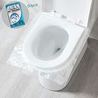 Euone ♛ Sticker Cover, 50pcs Universal Toilet Disposable Sticker Toilet Seat Cover Business Travel Stool