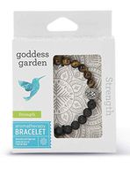 Goddess Garden - Strength Aromatherapy Bracelet - On-The-Go Essential Oil Diffuser Jewelry, Genuine Energetic Tiger Eye Stones, Natural Beads and Balancing Lava Rock for Men and Women - 1 Bracelet