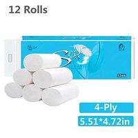 4-Ply High Capacity Toilet Paper,Soft Toilet Roll Tissue 4 Layers Toilet Paper,12 Rolls 24 Rolls Per Case,White Toilet Paper