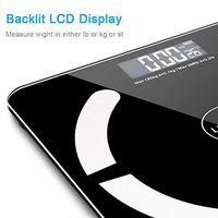 herva Digital Bathroom Scales Bluetooth Smart Digital Weighing Scale Body Fat Scale Black Body Composition Monitors Analyzer with Smartphone App Shipped from US