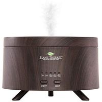 Plant Therapy AromaFuse Aromatherapy Essential Oil Diffuser 380 mL, Wood-Grain - Premium, Quiet, Atomizing Humidifier, 5 Timer Settings, 3 Dimmable LED Night Light Settings, Auto Shut Off