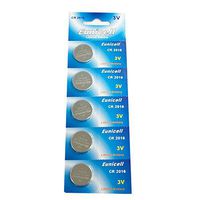 Eunicell CR2016 5000LC Lithium Blister Pack 3V 3 Volt Coin Cell Batteries (5 pcs)