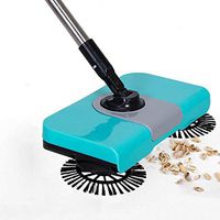 Sisyria Floor Mop,Cleaning Mop Sweeper Vacuum Home Broom Mop Broom Home Sweeper Floor Sweeper Hand Push Cleaner,Blue