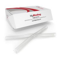 23mm White 4:1 Pitch Spiral Binding Coil - 100pk MyBinding P101-23-12 White