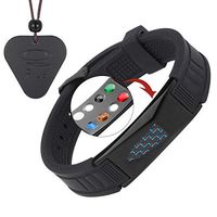 7 in 1 Negative Ion Power Bio Bracelet Health Pain Relief Magnet Health Bracelet, Bonus Lava Black Stone Pendant