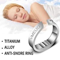 zhihajie Anti Snore Therapeutic Stop Snoring Ring with 2 Acupressure Points Titanium Steel Prevent Snoring Breath Stop Snore Device for The Relief of Snoring,Insomnia Sufferers and Apnea