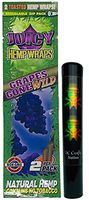 Herb Airtight Tube Pocket Protector with Juicy Jay's Grapes Gone Wild Hemp Wraps 1 Count DC Crafts Nation-Rasta Skull