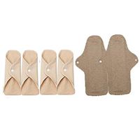 TBATM 6pcs Menstrual Care Pad Reusable Women's Pads Net Dry Day & Night Set Organic Cotton Washable Panty Liner Regular Flow/Overnight,340mm