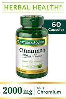 Nature's Bounty Cinnamon 2000mg Plus Chromium, 60 Count