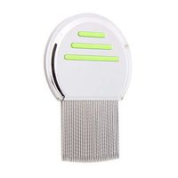 QYCL Terminator Lice Comb Nit Free Kids Hair Rid Headlice Stainless Steel Metal Teeth Remove Nit Brush Pet Supply,Green