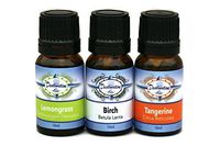 Destination Oils Muscle Ache Relief Essential Oil Gift Set- Birch, Lemongrass, Tangerine- 100% Pure