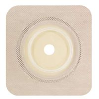 Securi-T Ostomy Wafer Trim to Fit, Standard Wear Flexible Tape 2-1/4 Inch 2-Piece Up to 1-3/4 Inch 5 X 5 Inch, 7305214 - Box of 10