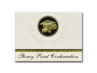 Signature Announcements Stoney Point Continuation (Chatsworth, CA) Graduation Announcements, Presidential style, Elite package of 25 Cap & Diploma Seal. Black & Gold.