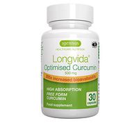 Longvida Optimized Curcumin Supplement 500 Mg, 285X Bioavailability, Vegan - 30 Capsules