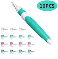 Earwax Remover Tool, Ear Wax Remover, Soft Silicone Spiral Earwax with 16pcs Replacement Heads  for Kids and Adults