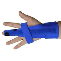 Trigger Finger Splint,Adjustable Locking Straightener,Full Hand and Wrist Brace Support for Sprains,Pain Relief,Mallet Injury,Arthritis,Tendonitis,Blue
